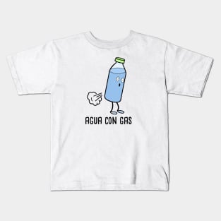 Agua con Gas Spanish - Puns Kids T-Shirt